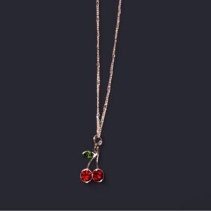 Elegant Cherry Pendant Necklace